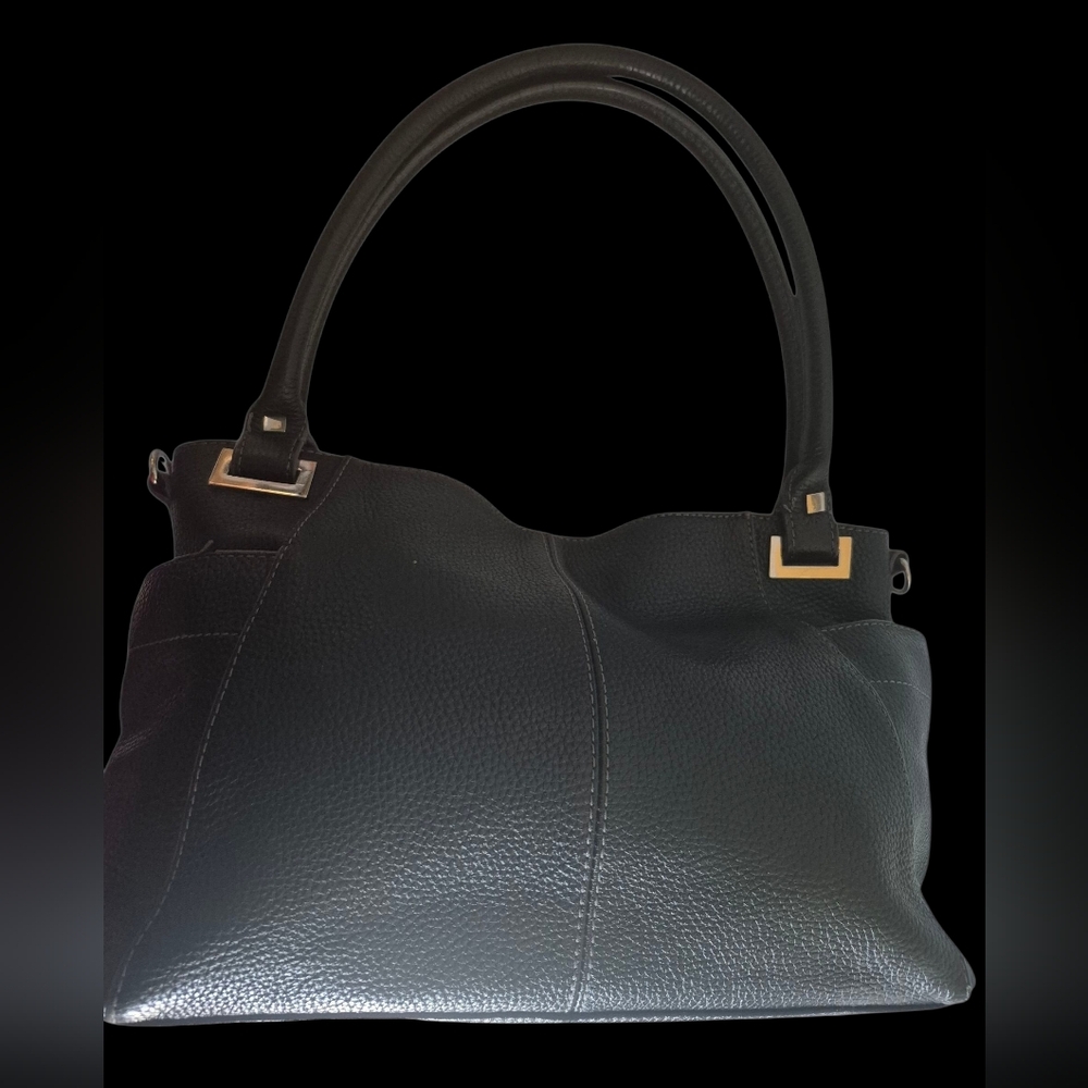 Elegant Black Geuine Leather  Purse